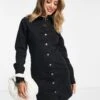 ASOS Denim Shirt Dress 2 ASOS Denim Shirt Dress -Free Vibe Shop asos Black Denim Shirt Dress