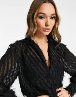 ASOS Slouchy Shirt Mini Dress -Free Vibe Shop asos Black Slouchy Shirt Mini Dress 1