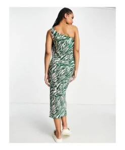 ASOS Plisse One Shoulder Midi Dress