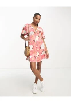 Asos Design Petite Satin Button Through Mini Tea Dress With Flutter Sleeve 9 Asos Design Petite Satin Button Through Mini Tea Dress With Flutter Sleeve -Free Vibe Shop asos Multi Asos Design Petite Satin Button Through Mini Tea Dress With Flutter Sleeve 2