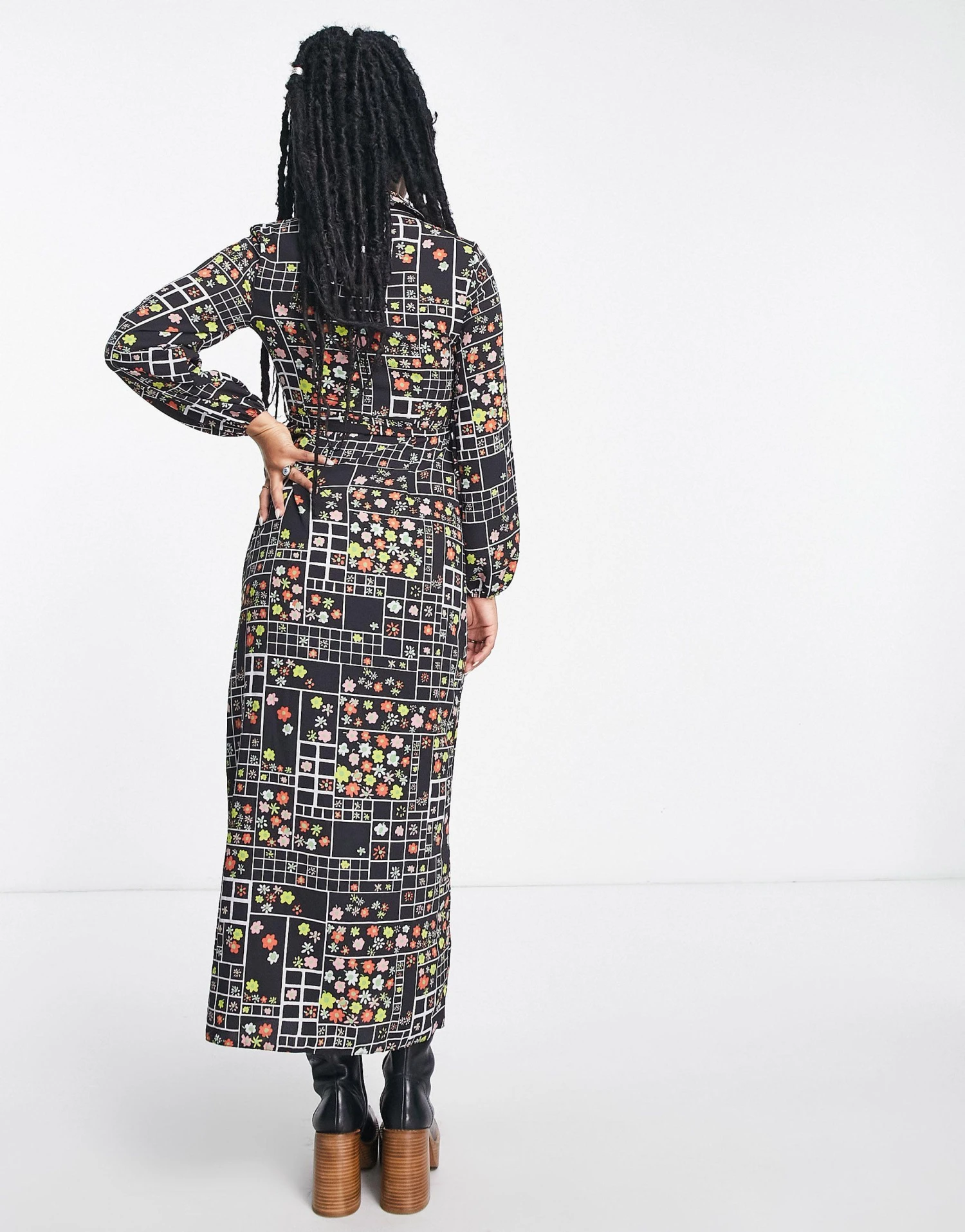 Asos Design Petite Tie Front Shirt Maxi Dress 4 Asos Design Petite Tie Front Shirt Maxi Dress - Image 2