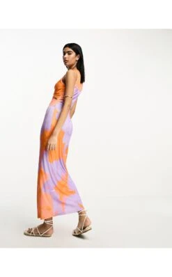 ASOS Twist Front Sleeveless Midi Dress -Free Vibe Shop asos Multi Twist Front Sleeveless Midi Dress 1