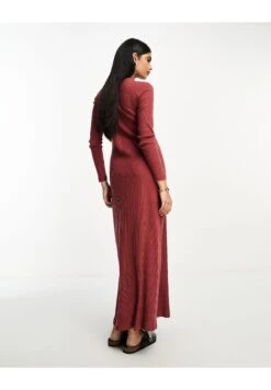 ASOS Super Soft Ribbed Crew Neck Midi Dress With Long Sleeve Rusty 8 ASOS Super Soft Ribbed Crew Neck Midi Dress With Long Sleeve Rusty -Free Vibe Shop asos Red Super Soft Rib Crew Neck Midi Dress With Long Sleeve Rusty 2