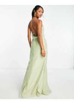 ASOS Bridesmaid Cami Maxi Dress With Cowl Bodice And Wrap Skirt