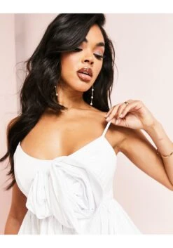 ASOS Cotton Sateen Babydoll Summer Dress With Corsage Detail And Wired Hem 8 ASOS Cotton Sateen Babydoll Summer Dress With Corsage Detail And Wired Hem -Free Vibe Shop asos White Cotton Sateen Babydoll Summer Dress With Corsage Detail And Wired Hem 2