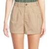 FREE PEOPLE Billie Pleated Chino Shorts -Free Vibe Shop free people Almond Milk Billie Pleated Chino Shorts