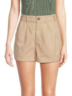 FREE PEOPLE Billie Pleated Chino Shorts