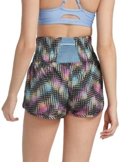 FREE PEOPLE The Way Home Printed Shell Running Shorts -Free Vibe Shop free people Black Multicolor The Way Home Printed Shell Running Shorts 1