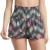 FREE PEOPLE The Way Home Printed Shell Running Shorts -Free Vibe Shop free people Black Multicolor The Way Home Printed Shell Running Shorts