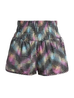 FREE PEOPLE The Way Home Printed Shell Running Shorts -Free Vibe Shop free people Black Multicolor The Way Home Printed Shell Running Shorts 4