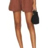 FREE PEOPLE Calla Linen Trouser Short 1 FREE PEOPLE Calla Linen Trouser Short -Free Vibe Shop free people Brown Calla Linen Trouser Short