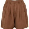 FREE PEOPLE Calla Linen-blend Shorts -Free Vibe Shop free people CHOCOLATE Calla Linen blend Shorts