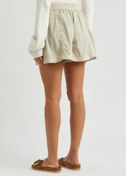 FREE PEOPLE Get Free Cotton-blend Shorts -Free Vibe Shop free people CREAM Get Free Cotton blend Shorts 2