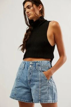 FREE PEOPLE No Love Denim Shorts