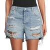 FREE PEOPLE Maggie Distressed Denim Shorts -Free Vibe Shop free people Kiss Me Maggie Distressed Denim Shorts