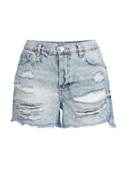 FREE PEOPLE Maggie Distressed Denim Shorts -Free Vibe Shop free people Kiss Me Maggie Distressed Denim Shorts 4