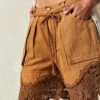FREE PEOPLE Good Chakras Crochet Shorts -Free Vibe Shop free people Ochre Good Chakras Crochet Shorts