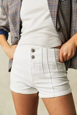 FREE PEOPLE Jayde High-rise Shorts -Free Vibe Shop free people Pure White Jayde High rise Shorts 2