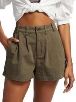 FREE PEOPLE Billie Pleated Chino Shorts -Free Vibe Shop free people Willow Billie Pleated Chino Shorts