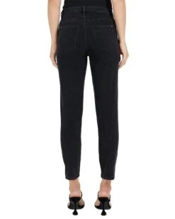 Ksubi Slim Pin Dusted Crop Jea -Free Vibe Shop ksubi BLACK Slim Pin Dusted Black Crop Jean 1