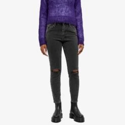 Ksubi Spray On Hell Cat Ripped Jean -Free Vibe Shop ksubi Black Spray On Hell Cat Ripped Jean 1