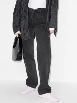 Ksubi Undone Playback Navana Straight Leg Jeans - Women's - Cotton -Free Vibe Shop ksubi Black Undone Playback Navana Straight Leg Jeans 1