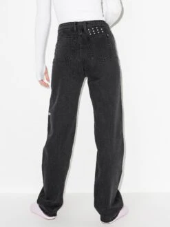 Ksubi Undone Playback Navana Straight Leg Jeans - Women's - Cotton -Free Vibe Shop ksubi Black Undone Playback Navana Straight Leg Jeans 2