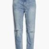 Ksubi Chlo Distressed High-rise Straight-leg Jeans -Free Vibe Shop ksubi Blue Chlo Distressed High rise Straight leg Jeans