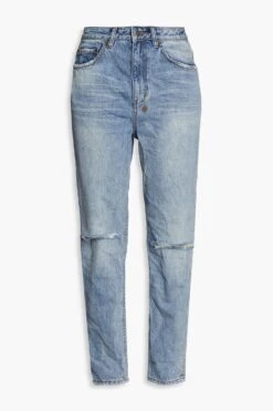 Ksubi Chlo Distressed High-rise Straight-leg Jeans