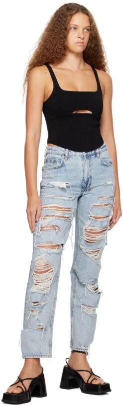 Ksubi Blue Brooklyn Trashed Jeans -Free Vibe Shop ksubi Karma Brooklyn Trashed Jeans 3