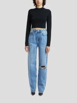 Ksubi Playback Kosmic Blue Trashed Jean In Mid Blue -Free Vibe Shop ksubi Playback Kosmic Blue Trashed Jean In Mid Blue 2