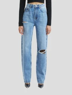 Ksubi Playback Kosmic Blue Trashed Jean In Mid Blue