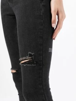 Ksubi Skinny-cut Distressed Jeans -Free Vibe Shop ksubi black Skinny cut Distressed Jeans 2