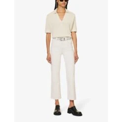 MOTHER The Bee's Knees Rambler Straight-leg High-rise Stretch-denim Jeans -Free Vibe Shop mother Act Natural The Bees Knees Rambler Straight leg High rise Stretch denim Jeans 1