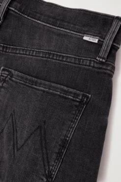 MOTHER + Net Sustain The Ditcher Cropped High-rise Straight-leg Jeans -Free Vibe Shop mother Black Net Sustain The Ditcher Cropped High rise Straight leg Jeans 4