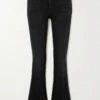 MOTHER + Net Sustain The Weekender High-rise Flared Jeans -Free Vibe Shop mother Black Net Sustain The Weekender High rise Flared Jeans