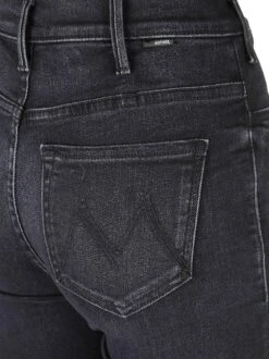 MOTHER The Hustler Roller Hell Jeans -Free Vibe Shop mother Black The Hustler Roller Hell Jeans 2