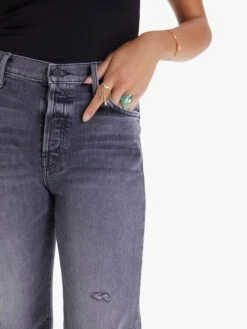 MOTHER The Scrapper Cuff Ankle Fray Unstitched In The Dark -Free Vibe Shop mother Black The Scrapper Cuff Ankle Fray Unstitched In The Dark 5