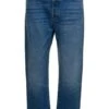 MOTHER 'the Ditcher Crop' Light Blue Wide Leg Jeans In Cotton Denim Woman -Free Vibe Shop mother Blu The Ditcher Crop Jeans