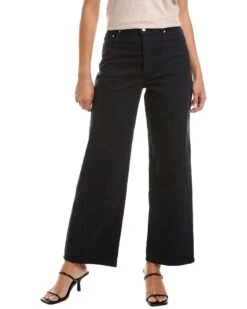 MOTHER High-waist Spinner Skimp Blue Graphite Wide Leg Jean