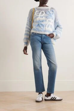 MOTHER + Net Sustain The Smarty Pants High-rise Straight-leg Jeans -Free Vibe Shop mother Blue Net Sustain The Smarty Pants High rise Straight leg Jeans 1