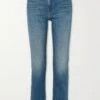 MOTHER + Net Sustain The Smarty Pants High-rise Straight-leg Jeans -Free Vibe Shop mother Blue Net Sustain The Smarty Pants High rise Straight leg Jeans