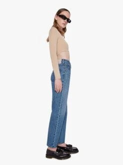 MOTHER Snacks! High Waisted Double Stack Ankle -Free Vibe Shop mother Blue Snacks High Waisted Double Stack Ankle 1