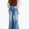 MOTHER The Fly Cut Tomcat High-rise Wide-leg Jeans -Free Vibe Shop mother Blue The Fly Cut Tomcat High rise Wide leg Jeans