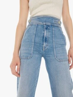 MOTHER The Wrapped Up Patch Ankle -Free Vibe Shop mother Blue The Wrapped Up Patch Ankle 3