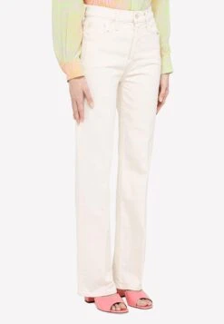 MOTHER The Rambler Skimp Straight-leg Jeans -Free Vibe Shop mother Cream The Rambler Skimp Straight leg Jeans 1