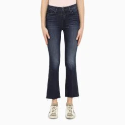 MOTHER Dark Blue Cropped Jeans -Free Vibe Shop mother Dark Blue Cropped Jeans 5