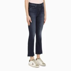 MOTHER Dark Blue Cropped Jeans -Free Vibe Shop mother Dark Blue Cropped Jeans 7