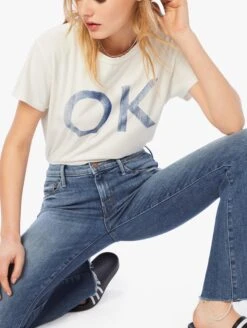 MOTHER The Weekender Fray Hop On Hop Off -Free Vibe Shop mother Dark Blue The Weekender Fray Hop On Hop Off 4