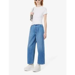 MOTHER Snacks! The Pleated Fun Dip Ankle Wide-leg High-rise Jeans -Free Vibe Shop mother Delicious Memories Snacks The Pleated Fun Dip Ankle Wide leg High rise Jeans 1